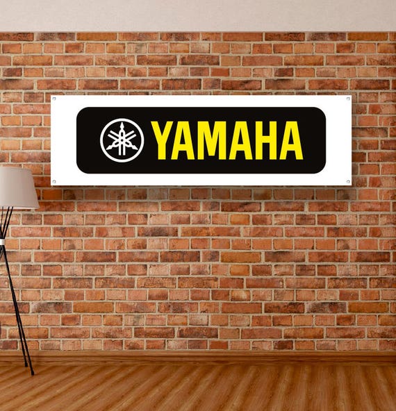 Yamaha Logo Racing Motorcycle Motorbike Sign Garage Workshop Banner Display R 