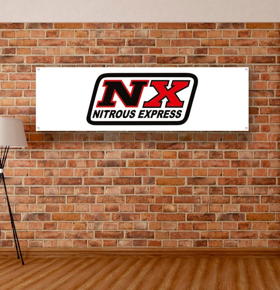 nx nitrous express vinyl banner garage poster workshop etsy etsy