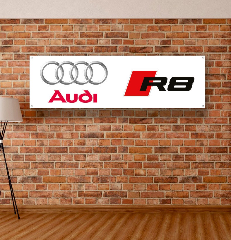 Audi R8 Vinyl Banner Garage Poster Adversting vlag Etsy