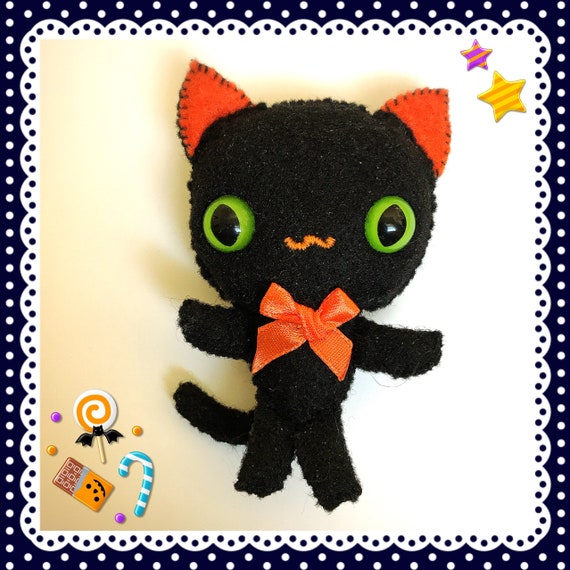 halloween black cat stuffed animal