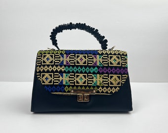 Palestinian Embroidered Purse/Handbag With Adjustable/Removable Strap