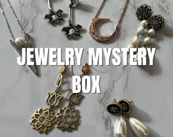 Mystery fashion Schmuckbox, Überraschungsbox 6 Stück + Schmuckbox (Wert 100+) ideal als Geschenk - alle Teile sind hochwertig