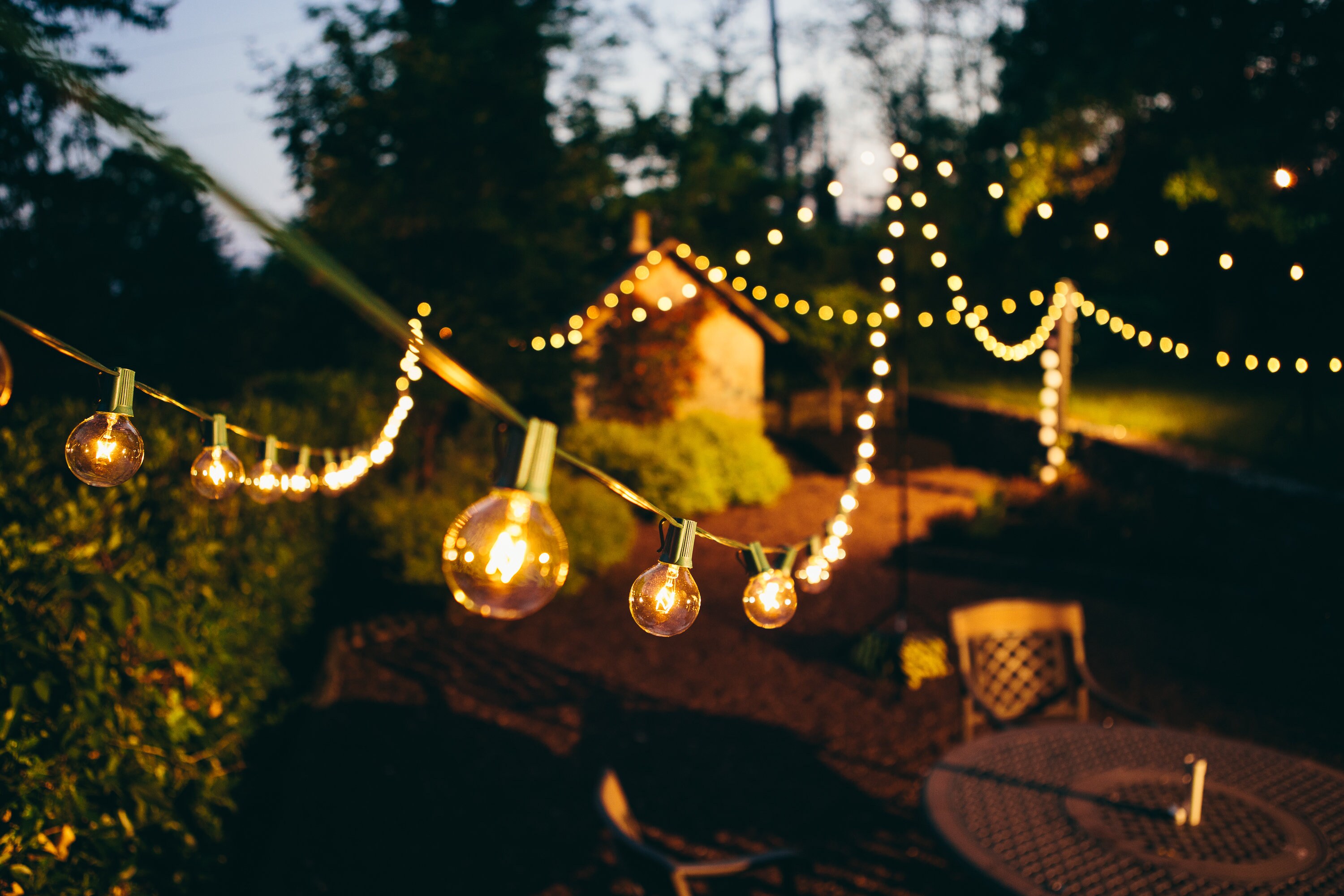 50FT Indoor Outdoor String Lights for Patio Garden Backyard | Etsy