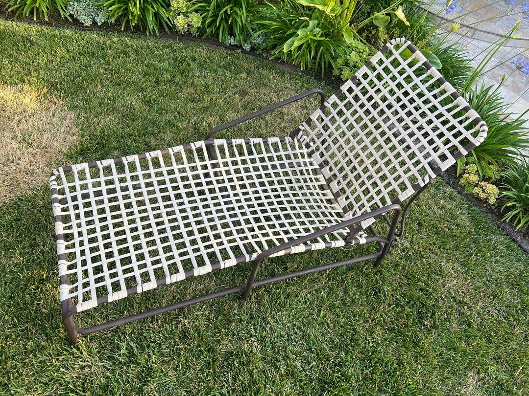 Rare Vintage Brown Jordan Kantan Wide Seat Chaise Lounge Chair Etsy