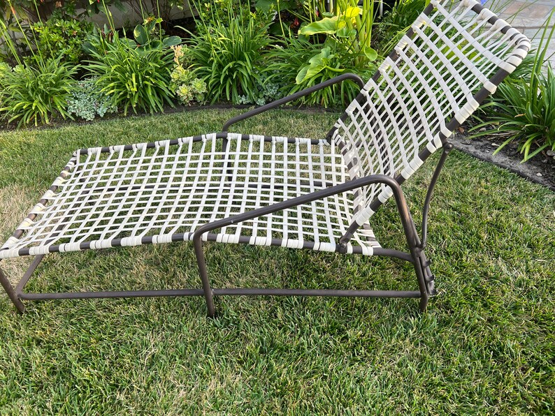 Rare Vintage Brown Jordan Kantan Wide Seat Chaise Lounge Chair Etsy