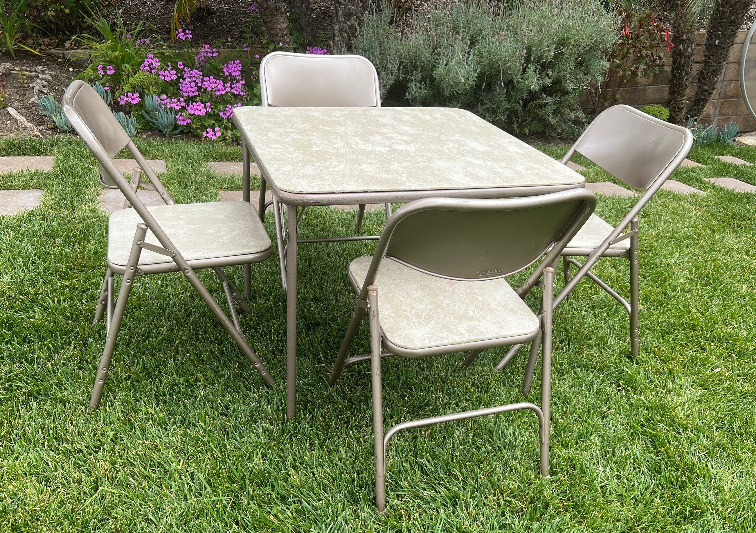 Samsonite folding table and chairs outlet