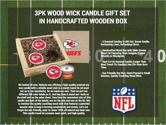 Wood Wick Worthy Promotional NFL Pittsburgh Steelers Citrus Scented 6 oz Soy Wax Candle