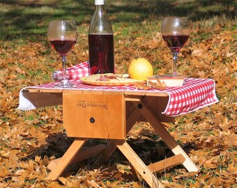 custom picnic tables wrap around picnic basket wine carrier and table custom picnic etsy custom picnic tables wrap around picnic basket wine carrier and table custom picnic etsy