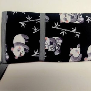Heat resistant curling iron, hair straightener case, panda and bamboo