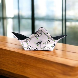 Microwavable Bowl Cozy Mini cows in field quilted cotton reversible microwavable soup bowl holder