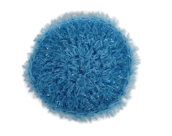 Blue Crochet Scrubby for dishes or cleaning