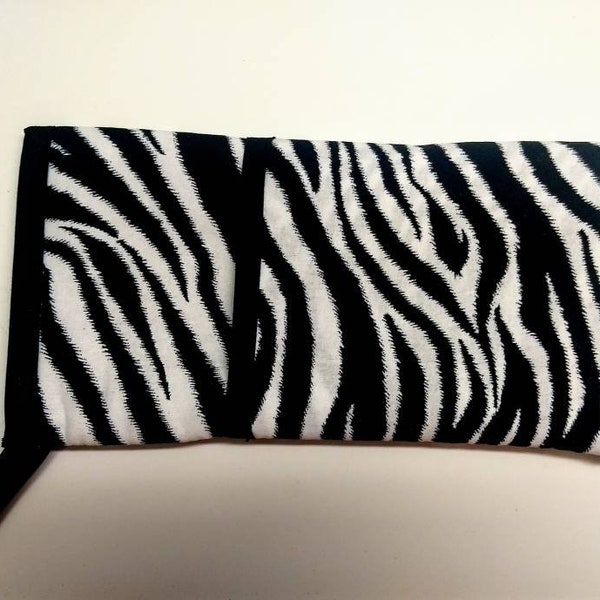 Heat resistant curling iron, hair straightener case, zebra animal print