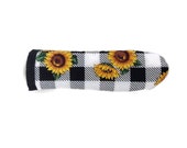 Plaid Sunflower Cast Iron Skillet Potholder Handle Cover