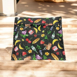 Potato Bag, Baked Potato Bag, Microwave Safe Potato Bag, Picnic Party Fabric Print Potato Bag, All Cotton bag for cooking potatoes