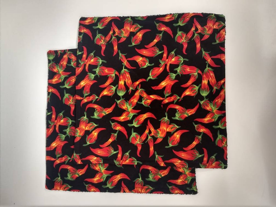 Chili Pepper Kitchen Towel Terry Cloth Set Etsy