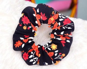 Coletero, lazo para el pelo, accesorios para el cabello, regalo para niñas Coletero floral naranja