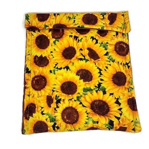 Potato Bag, Cotton Potato Cooker in a  Field of Sunflower Fabric Print by Sewuseful Studios