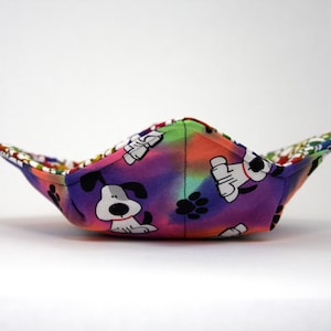 Bowl Cozy Microwave Safe Cotton Soup Hot Bowl Pot Holder in a Tie Dye Puppy Dog and Tie Dye Paw Print Fabric Print