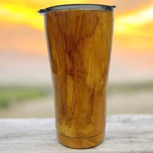 Wood, Wood Grain Tumbler cup, Father&#39;s Day 20 oz Tumbler with lid
