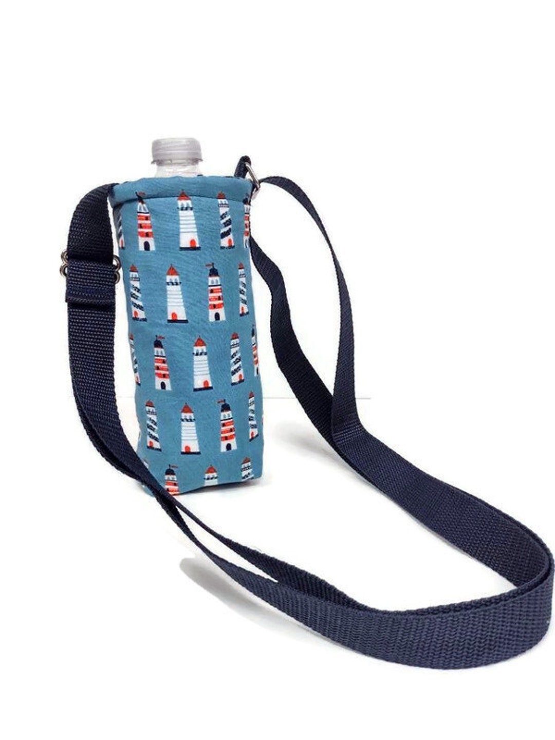 Lighthouse Insulated Water Bottle Holder With Adjustable Strap Etsy