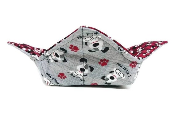 One Microwavable Soup Bowl Cozy/Pot Holder/Dog/Cat/Paws 