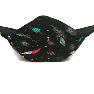 Bowl Cozy Quilted Cotton Microwave Safe Space and Planets