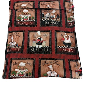 Potato Bag, Microwave Safe Potato Bag, Chef Print Potato Bag, All Cotton bag for cooking potatoes, potato sack