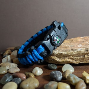 5-i-1 Paracord-överlevnadsarmband, paracordarmband, flinta, kompass, visselpipa, överlevnad, paracord, bushcraft, multiverktyg