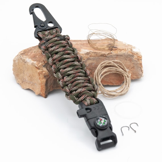 10 in 1 Paracord Survival Clip on Paracord Bracelet Survival Paracord Bushcraft Safety Multi Tool Etsy UK