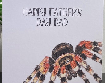 Tarantula Spider Card: Personalised or Blank For Any Occasion.