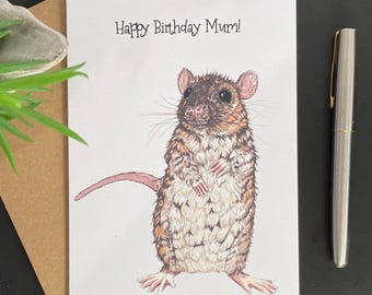 Personalised Rat Card. For any occasion: birthday, fathers day, mothers day, thank you