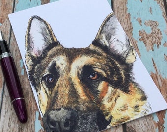 German Shepherd any occasion Dog Walker Congratulations Thank you Christmas