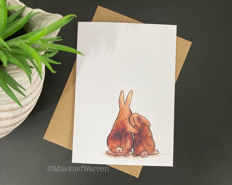 Thoughtful Comforting Card. Personalised for Sympathy, Miss you or Sending hugs perhaps. Can send direct. immagine 3
