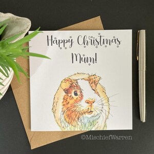 Guinea pig card. Blank or personalised; birthday, Easter, thank you, mother’s day, Father’s Day, Christmas card.
