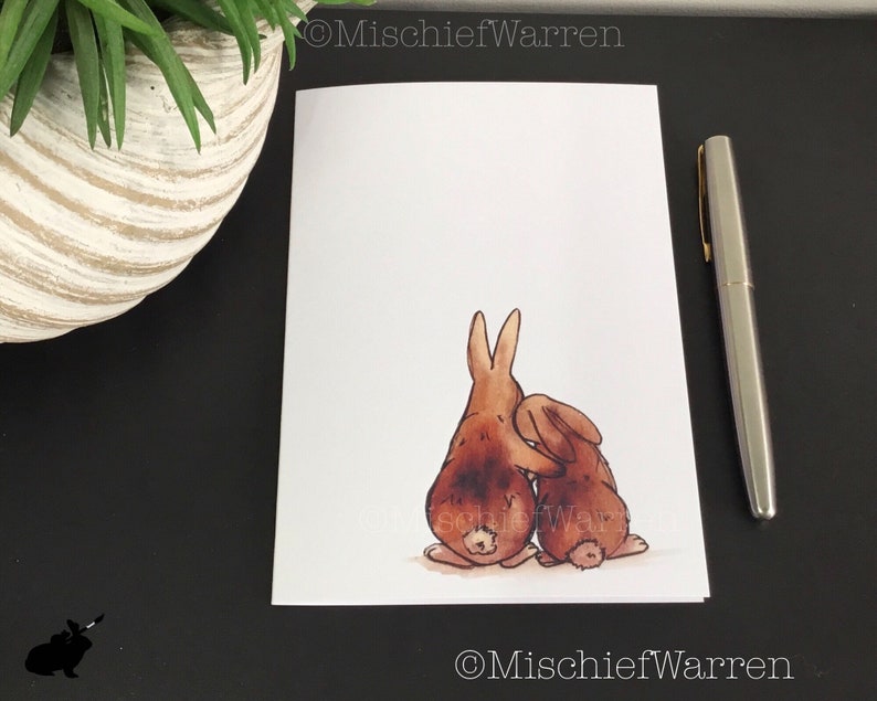 Thoughtful Comforting Card. Personalised for Sympathy, Miss you or Sending hugs perhaps. Can send direct. immagine 10