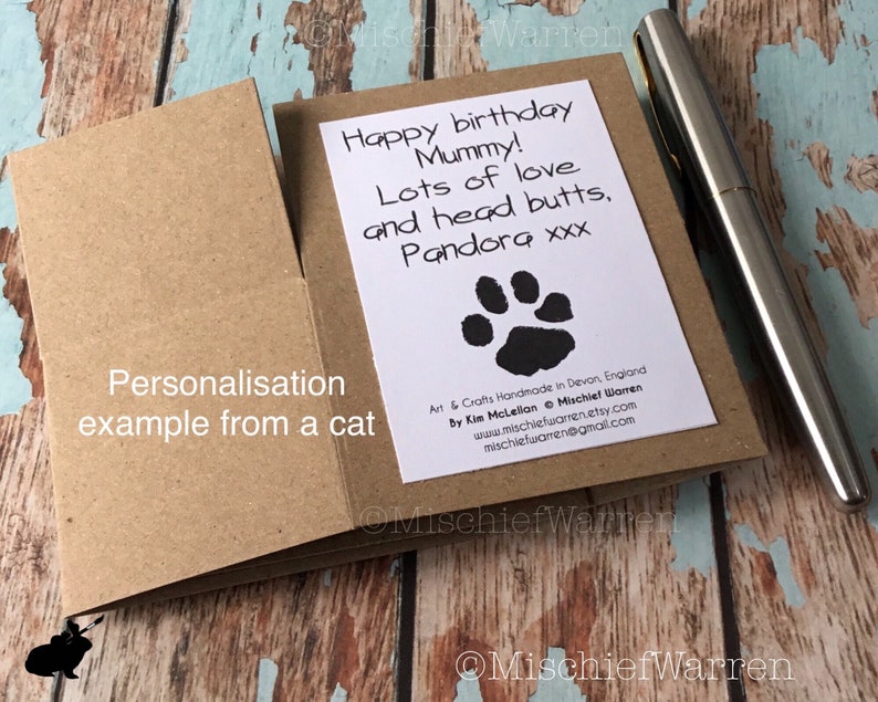 Carte d'anniversaire de chat. Le chat original dans une boîte. Vous pouvez ajouter votre message ou le porte-cartes cadeau et envoyer directement. image 8