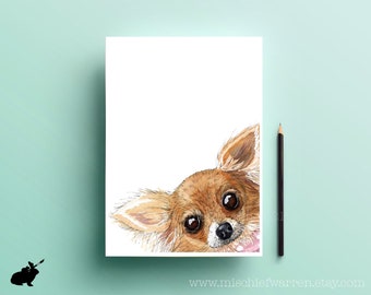 Chihuahua Dog Art Print from my painting. Picture for Birthday, Wedding or Christmas for Chihuahua lovers.
