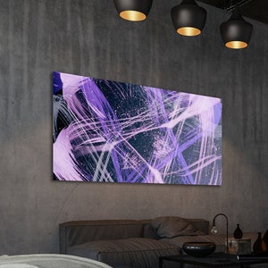 Large Abstract Wall Art, Modern Urban Abstract Painting &#39;Threads in Searching&#39;