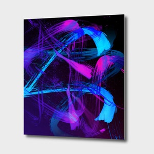 Modern Abstract Expressionism, Modern Art Painting, Large Wall Art 'All Night'