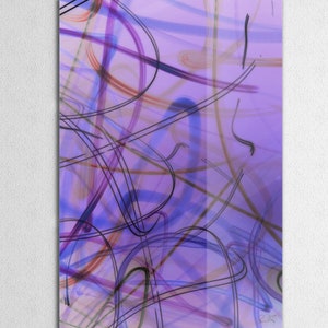 Large Purple Modern Abstract Graffiti Wall Art Painting
