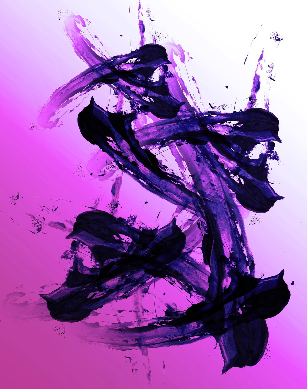Hyperrealism Abstract Art 'fierce Fuchsia' - Etsy