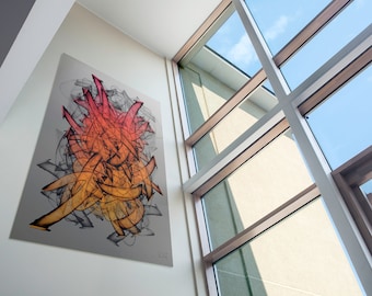 Modern Abstract Graffiti Wall Art