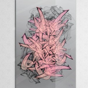 Framed Modern Abstract Graffiti Wall Art