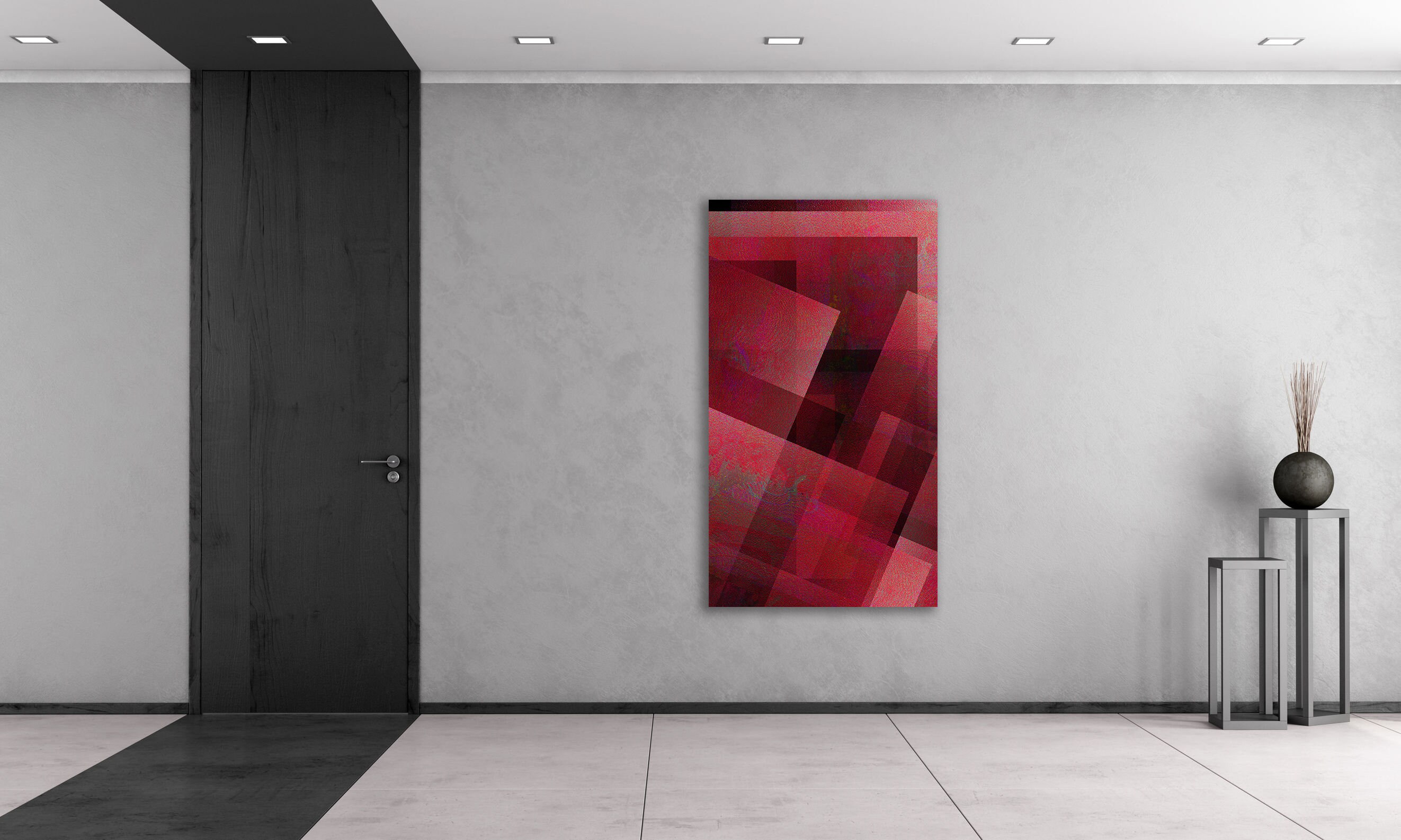 Geometric Wall Art 'ravishing Red' - Etsy