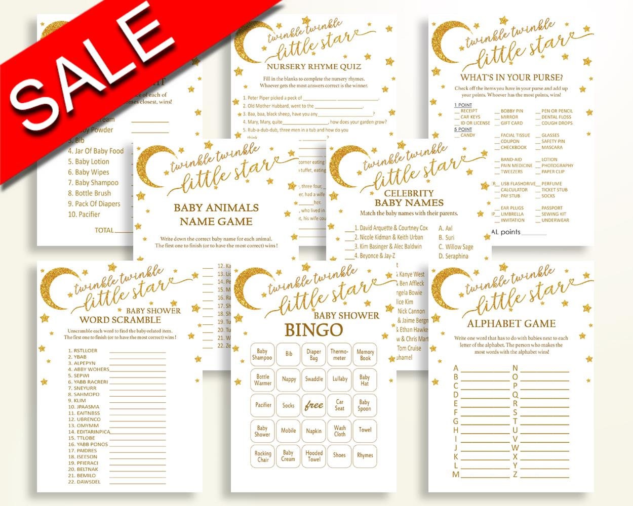 Games Baby Shower Games Twinkle Twinkle Little Star Baby Shower Games…