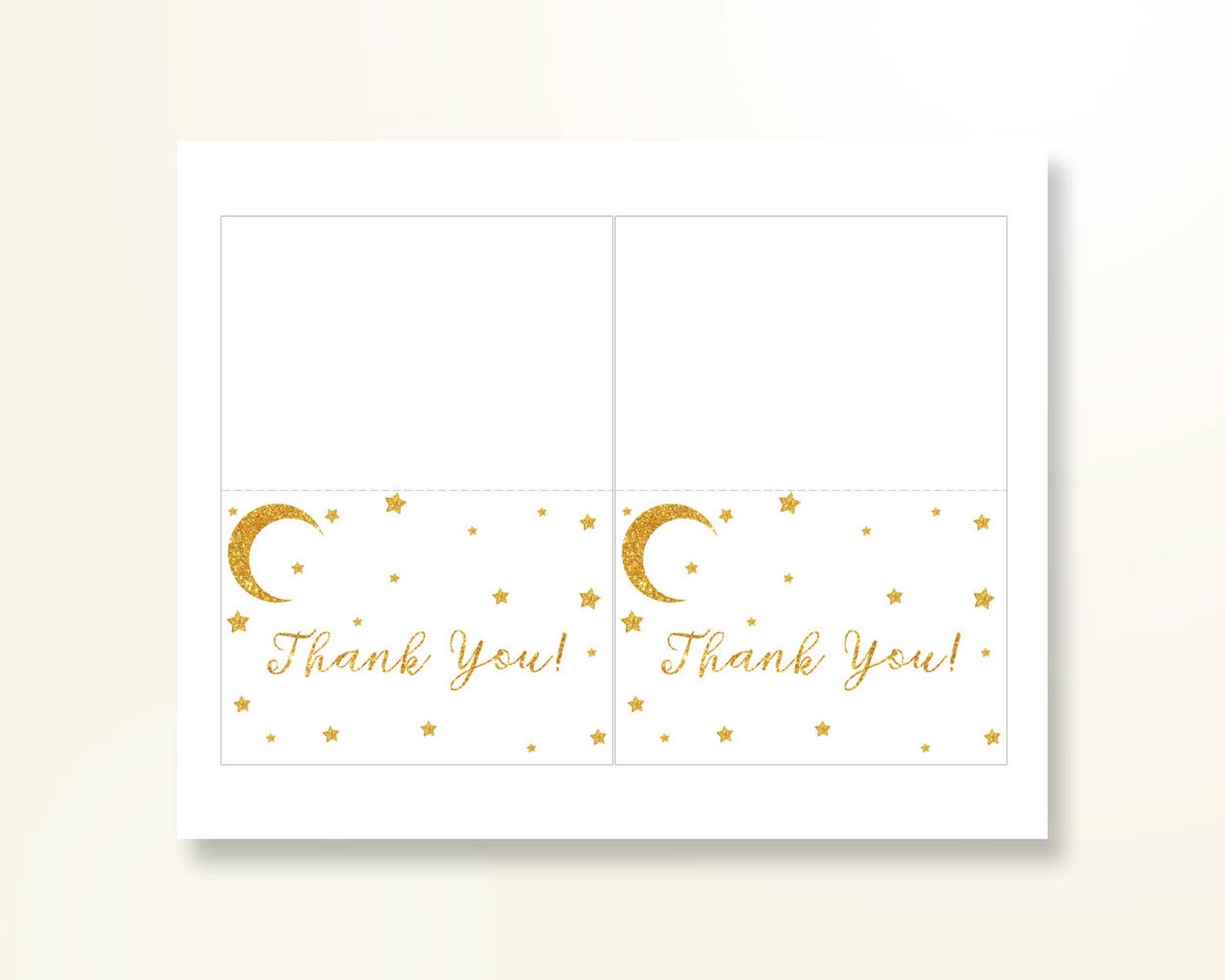 Thank You Card Baby Shower Thank You Card Twinkle Twinkle Etsy