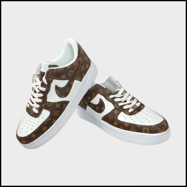 Fashion Shoes Custom AF1 Brown, Brand AF1 Hand Painted, Personalized Air Force 1 Shoes, AF1 Custom 2024