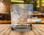 Bellingham Washington City Map Whiskey Glass Gift