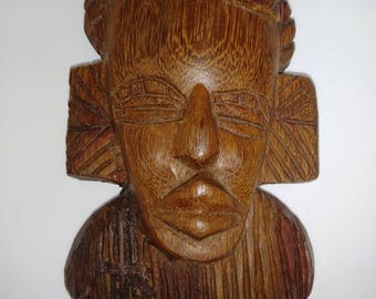 Tribal Wood Table Mask Hand Crafted By West African Artisans