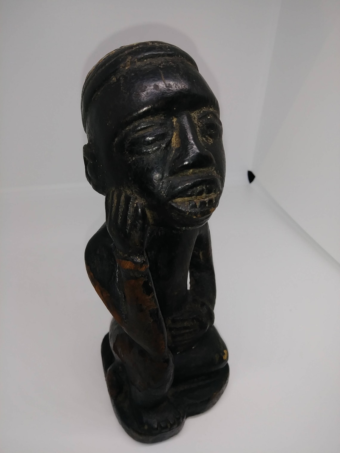 Antique Hand Carved Wood Statue By West African Artisans Etsy